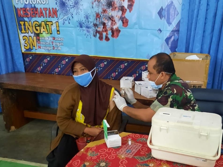 Kodim Pemalang Kembali Menggelar Serbuan Vaksinasi di Desa Pedurungan Kec. Taman